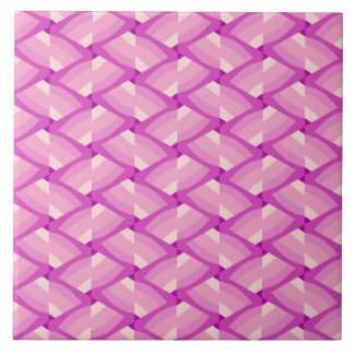 Carreau Boho rose géométrique Moyen-Siècle moderne