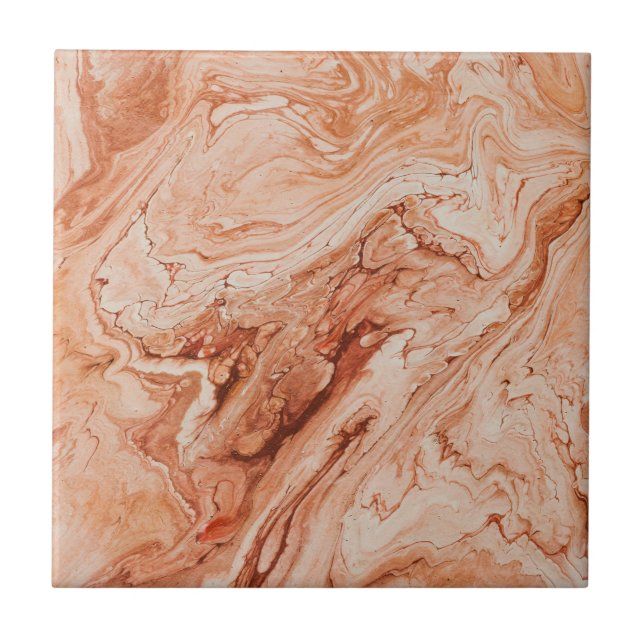 Carreau Boho Rust Marbre Effet Terre Abstrait (Devant)