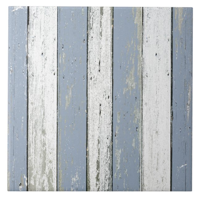 Carreau Bois de flottage bleu rustique (Devant)