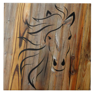Carreau Bois rustique Look Cheval sauvage