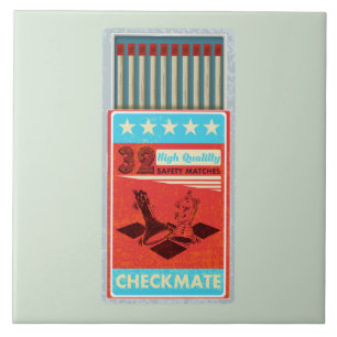 Carreau Boîte rétro de correspondances pop art