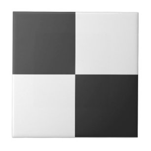 Carreau Boîtier Carré gris et blanc Charcoal Motif élégant