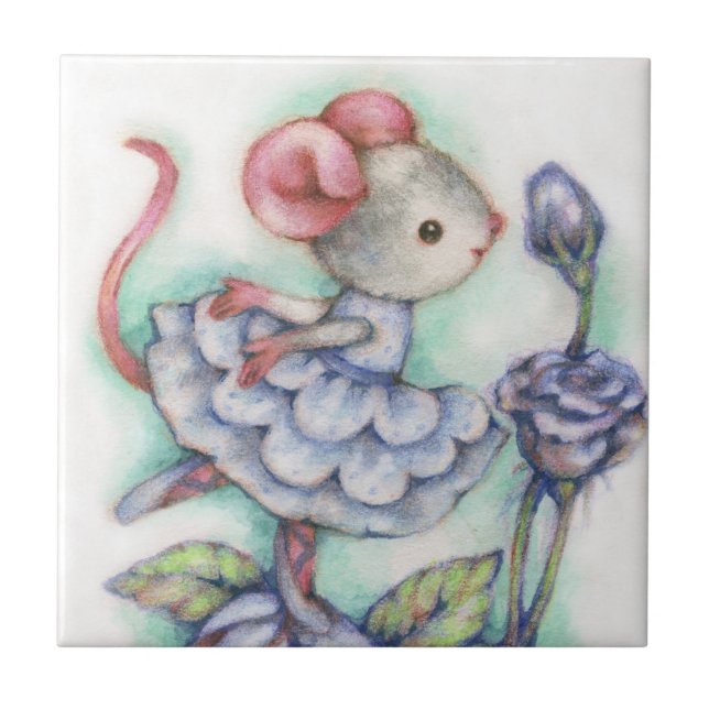 Carreau Bonbon chic minable à danseuse de fille de souris (Devant)