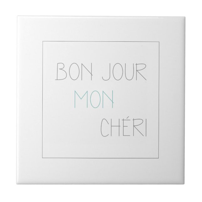 Carreau Bonjour lundi Cheri (Devant)
