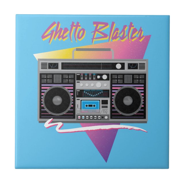 Carreau boombox de sableuse de ghetto des années 1980 (Devant)