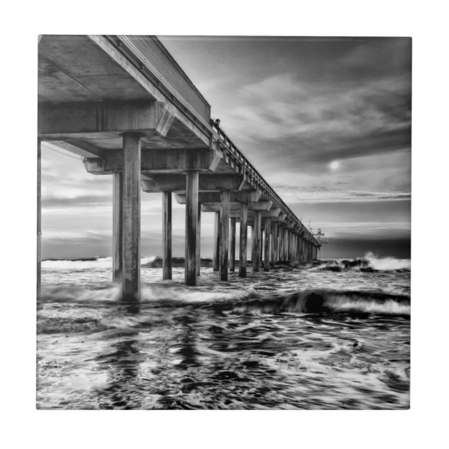 Carreau Bord d'eau du B&W à l'aube, Californie (Devant)