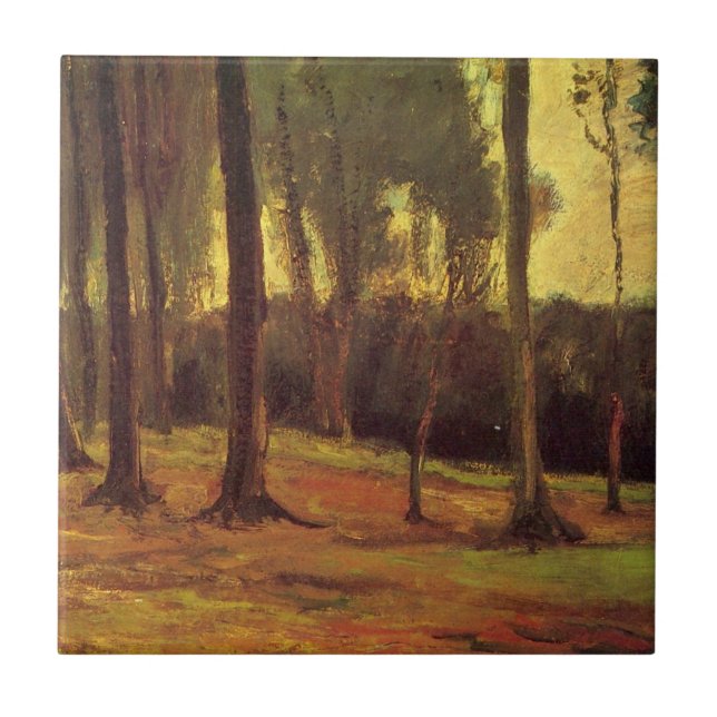 Carreau Bord d'un bois par Vincent van Gogh (Devant)