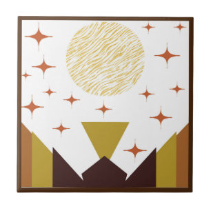 Carreau Bordure géométrique du milieu du siècle