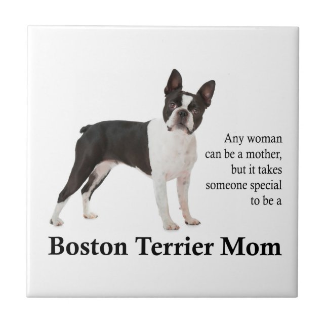 Carreau Boston Terrier Mom Tile (Devant)