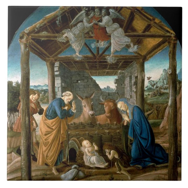 Carreau Botticelli - La Nativité, (Devant)