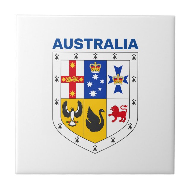 Carreau Bouclier des armes d'Australie (Devant)