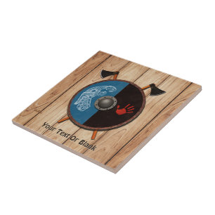 Carreau Bouclier viking et axes