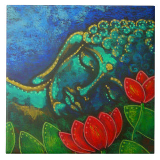 CARREAU BOUDDHA DANS MON JARDIN 6" X 6" TUILE DE PHOTO