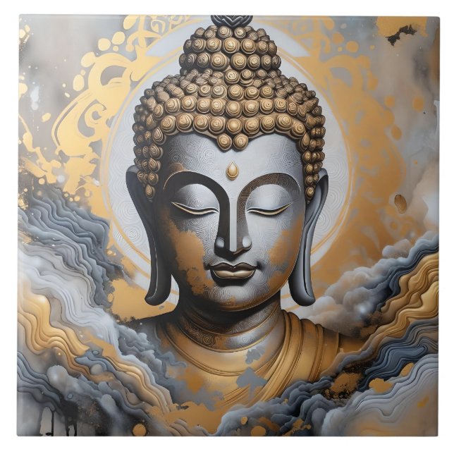 Carreau Bouddha éclairé (Devant)