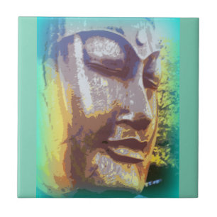 Carreau Bouddha font face au vert