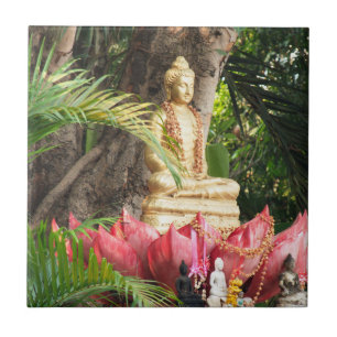 Carreau bouddhisme, bouddha, statue, religion, or, asie,