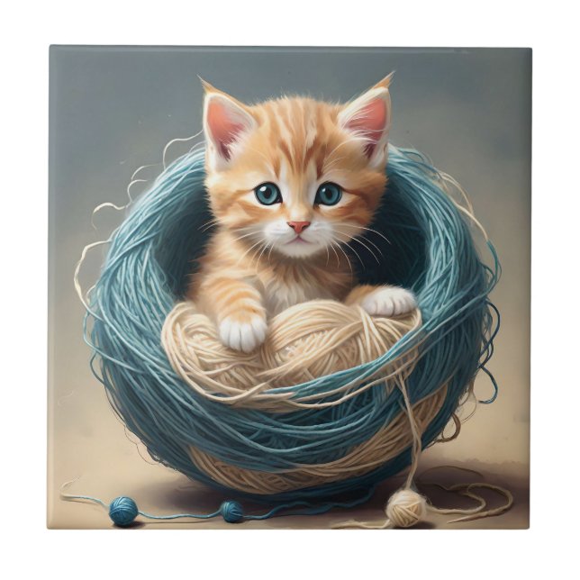 Carreau "Bouddles douillets : La retraite laineuse du chat (Devant)