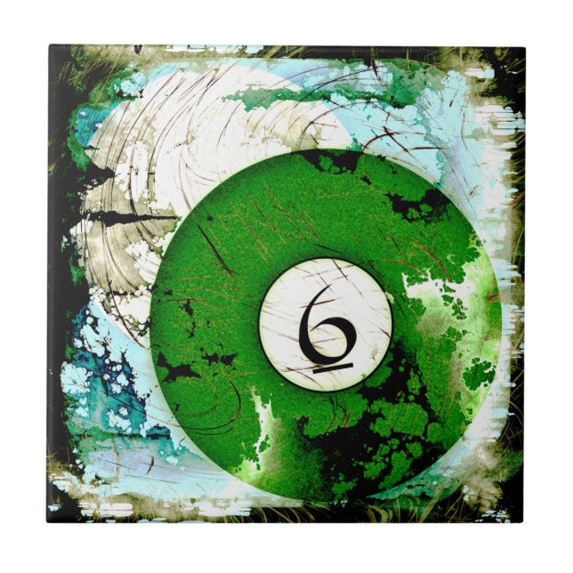 CARREAU BOULE DE BILLARDS NUMÉRO 6 (Devant)