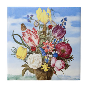 Carreau Bouquet de fleurs Ambrosius Bosschaert sur une hai