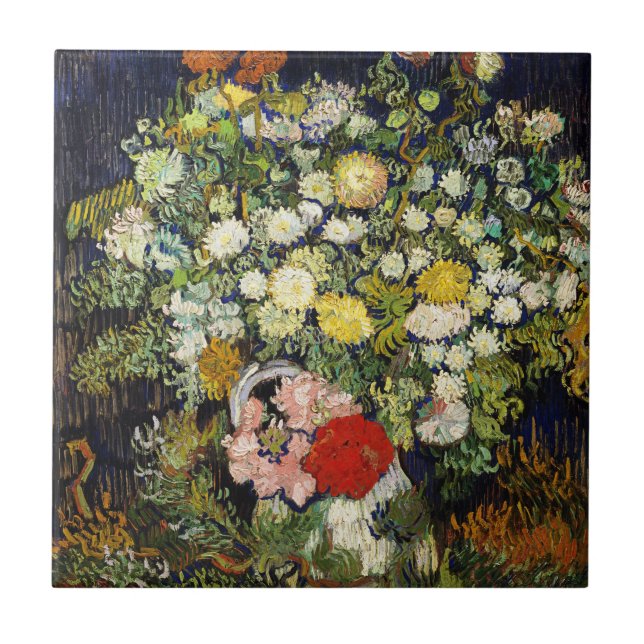 Carreau Bouquet de fleurs dans un vase de Vincent Van Gogh (Devant)