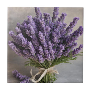 Carreau Bouquet de fleurs de lavande violette