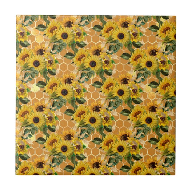 Carreau Bouquet de fleurs jaunes élégantes (Devant)