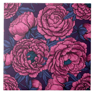 Carreau Bouquet de galets roses