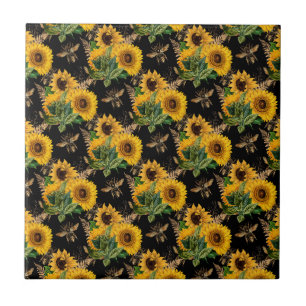 Carreau Bouquet des abeilles jaunes noires