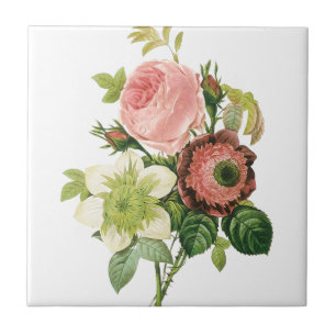 Carreau Bouquet Vintage rose