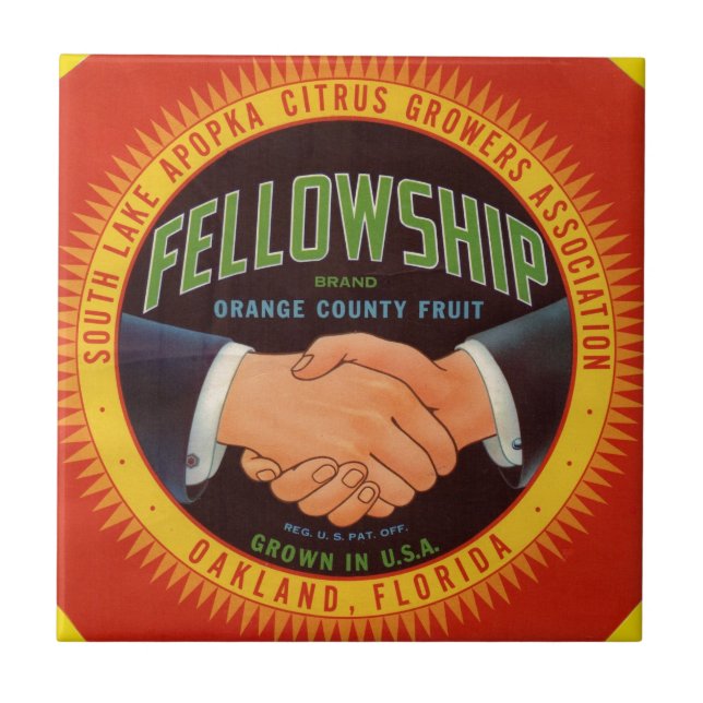 Carreau Bourse Orange Comté de 1930 étiquette Citrus (Devant)