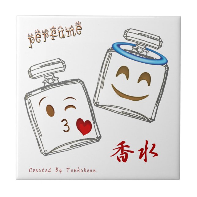 Carreau Bouteille de parfum Emoji (Devant)