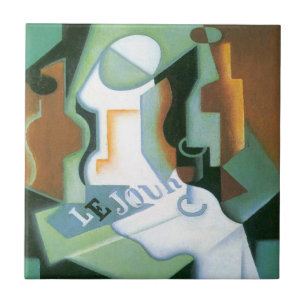 Carreau Bouteille et coupe de fruits par Juan Gris, Cubism