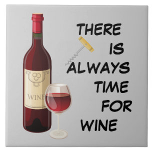 Carreau Bouteille et verre de vin Animée