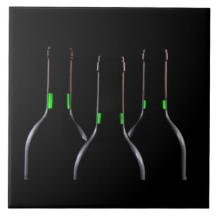 Carreau Bouteilles de vin Carrelage en céramique noire