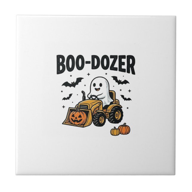 Carreau Bouteur fantôme Halloween Design de bouteur_1 (Devant)