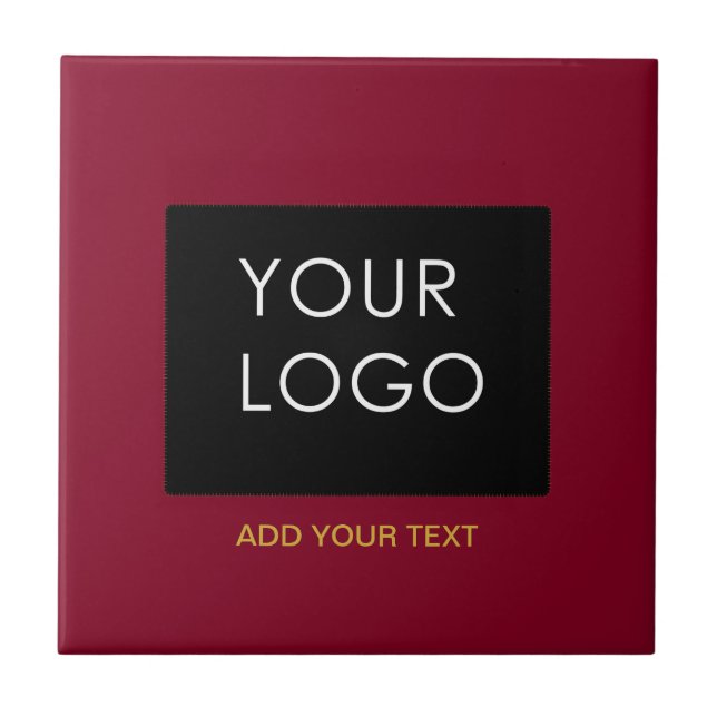 Carreau Boutique Burgundy Red Personnalisable Ajouter Votr (Devant)