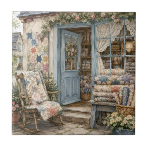 Carreau Boutique de Courtepoint Cottagecore Français Aquar