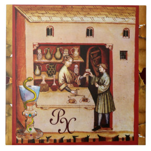 Carreau BOWL OF HYGEIA MONOGRAM Medicine, Pharmacie