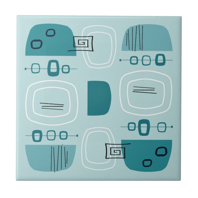 Carreau Bowles et pierres modernes du milieu du siècle Tur (Devant)