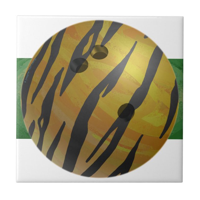 Carreau Bowling Ball Tiger Jaune (Devant)