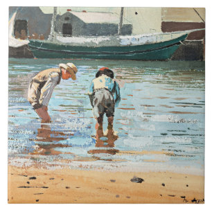Carreau Boys Wading, célèbre oeuvre de Winslow Homer