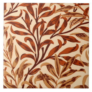 Carreau Branche, brun et beige de saule de William Morris