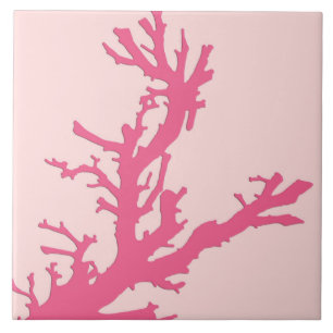 Carreau Branche de corail - nuances de corail rose