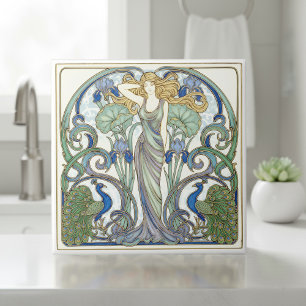 Carreau Bright Nouveau Muse & Paons Pat#2 ID1193