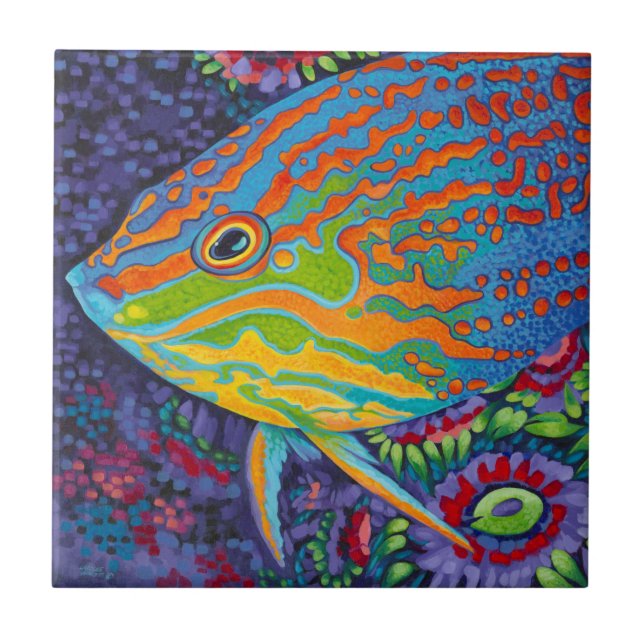 Carreau Brillant poisson tropical I (Devant)