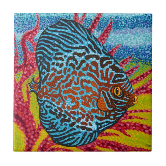 Carreau Brillant poisson tropical II (Devant)
