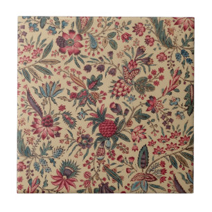 Carreau Broderie Florale Ancienne de Décoration d'Ameublem