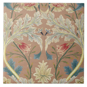 Carreau Broderie florale Vintage William Morris en 1875