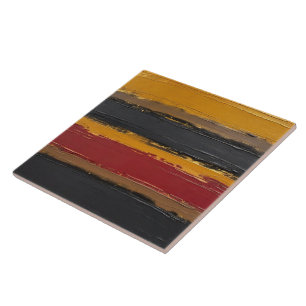 Carreau bronze, ocre or, marsala et charbon de bois