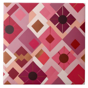 Carreau Bronze rose rouge